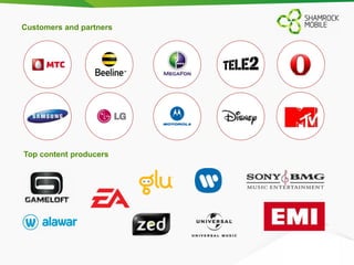 Customers and partners 
Top content producers 
 