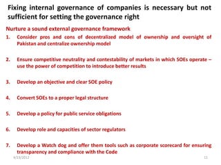 Corporate Governance In PSEs by Dr Shamshad Akhtar | PPTX