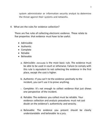 Ethical Hacking And Computer Forensics | DOCX