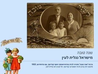 ‫ברכת‬'‫טובה‬ ‫שנה‬'‫קנדינוף‬ ‫ויוסף‬ ‫בורטיניאנסקי‬ ‫לבית‬ ‫מהניה‬,‫נכדותיהם‬ ‫עם‬,1932
‫אלבום‬‫קנדינוף‬ ‫יששכרוב‬ ‫לבית‬ ‫בנרון‬ ‫רות‬,‫אביב‬ ‫תל‬-‫לעין‬ ‫נגלית‬ ‫יפו‬
 