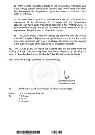 Circular No.25/2018 Sub : KERALA POLICE DEPT. – Acceptance of Driving ...