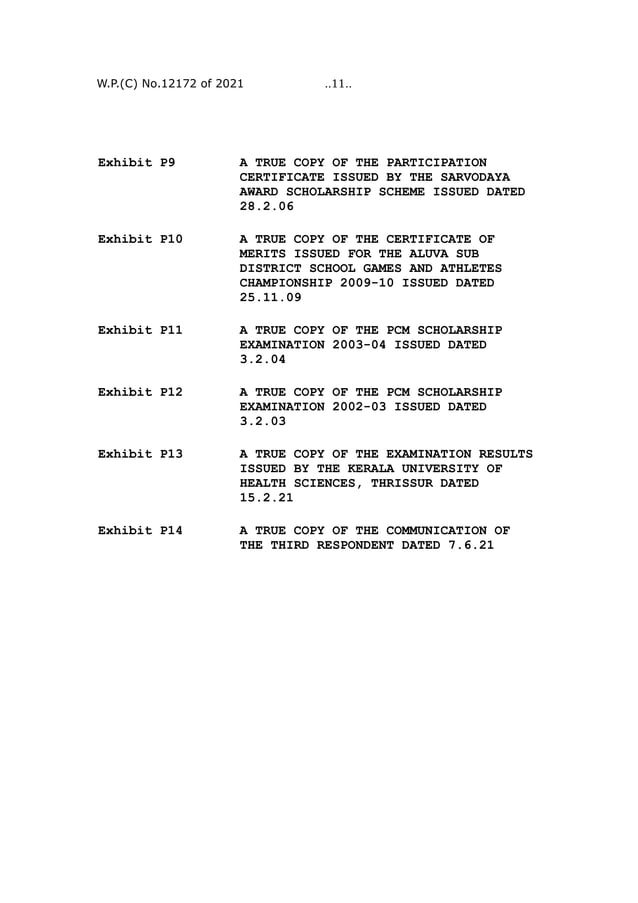 Kerala nativity certificate criteria for issue High Court Judgement