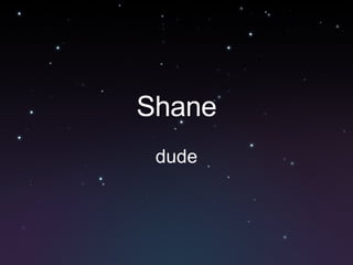 Shane dude 