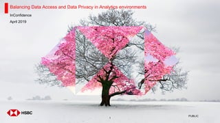 1
Balancing Data Access and Data Privacy in Analytics environments
InConfidence
April 2019
PUBLIC
 