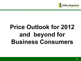 Price Outlook for 2012
   and beyond for
Business Consumers

                         14
 