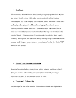 Shan foods (Marketing Management) | RTF