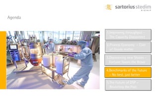 Agenda


         1.Improving throughput –
         1.Improving throughput –
           The Capacity Disconnect
           The Capacity Disconnect

         2.Process Economy – Cost
         2.Process Economy – Cost
           of Goods matter
           of Goods matter

         3.Discovering new Shores -
         3.Discovering new Shores -
           Fortune favors the Brave
           Fortune favors the Brave

         4.Benchmarks of the Future
         4.Benchmarks of the Future
           – No best, just better
           – No best, just better
         5.The Future of DSP –
         5.The Future of DSP –
           Revisiting the Past
           Revisiting the Past
 