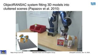 https://mvp.in.tum.de Machine Vision and Perception Group ShanghAI Lectures, Dec 10, 2020
ObjectRANSAC system fitting 3D models into
cluttered scenes (Papazov et al. 2010)
 