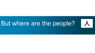 But where are the people?



                            14
 