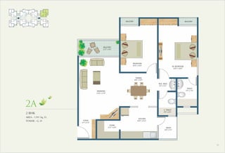 2 BHK
AREA - 1391 Sq. Ft.
TOWER - G, H
2A
G H
11
M. BEDROOM
10'6" x 16'0"
TOILET
5'5" x 7'6"
WASH
6'0" x 5'2"
KITCHEN
10'0" x 8'11"
DINING
8'8" x 10'5"
FOYER
4'7" x 5'3"
BALCONY
11'9" x 4'6"
BALCONY
BEDROOM
10'0" x 14'6"
BALCONY
STORE
4'11" x 6'0"
DRAWING
11'0" x 17'0"
C. TOILET
4'9" x 6'4"
W.B. AREA
3'3" x 5'2"
 