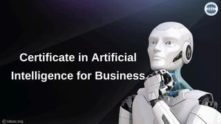 Certificate in Artificial Intelligence for Business | IABAC | PDF