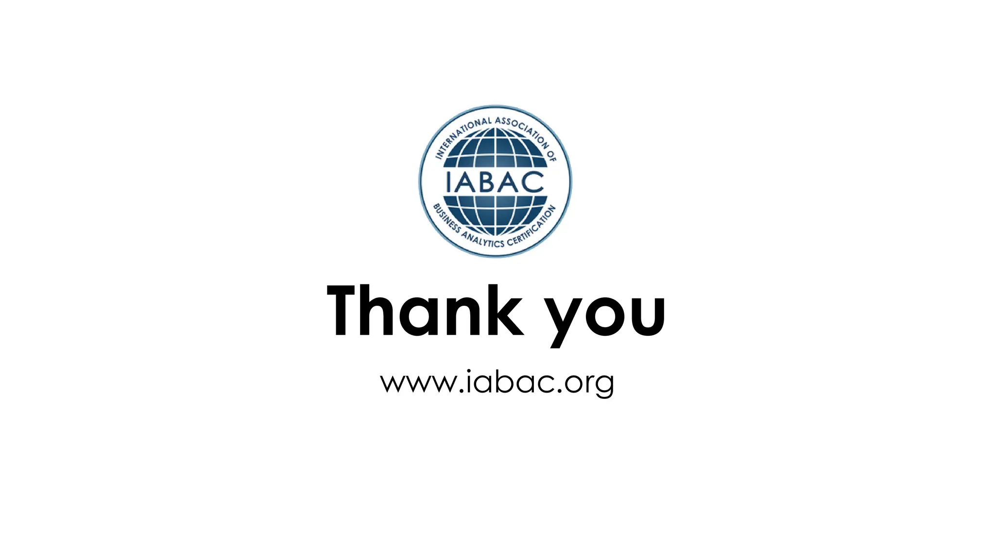 Thank you
www.iabac.org
 