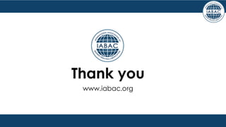 Thank you
www.iabac.org
 