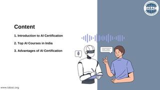 Best AI Courses in India with Certification | IABAC | PPT | Free Download