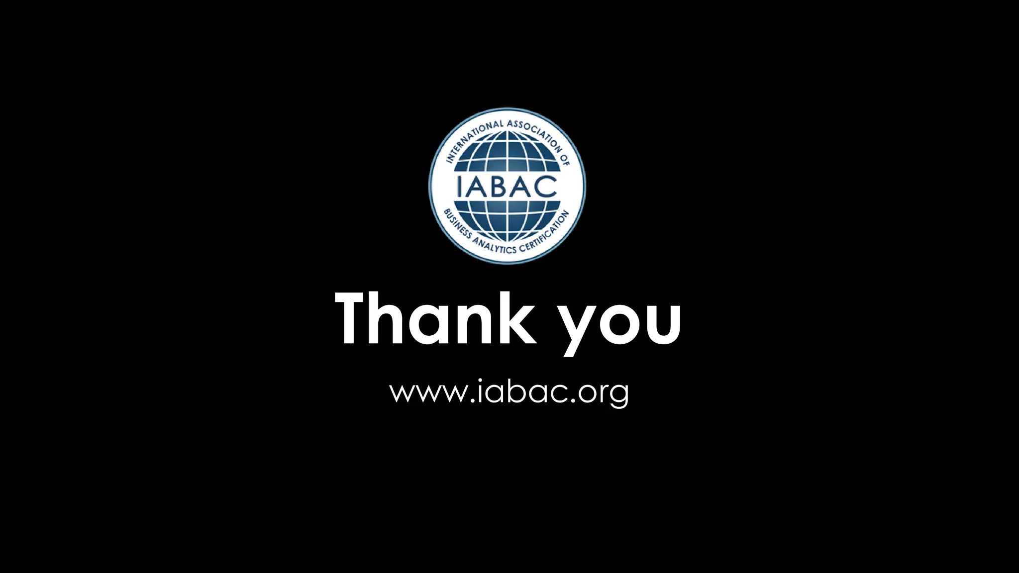 Thank you
www.iabac.org
 