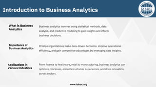 Mastering Data with a Business Analytics Course | PDF