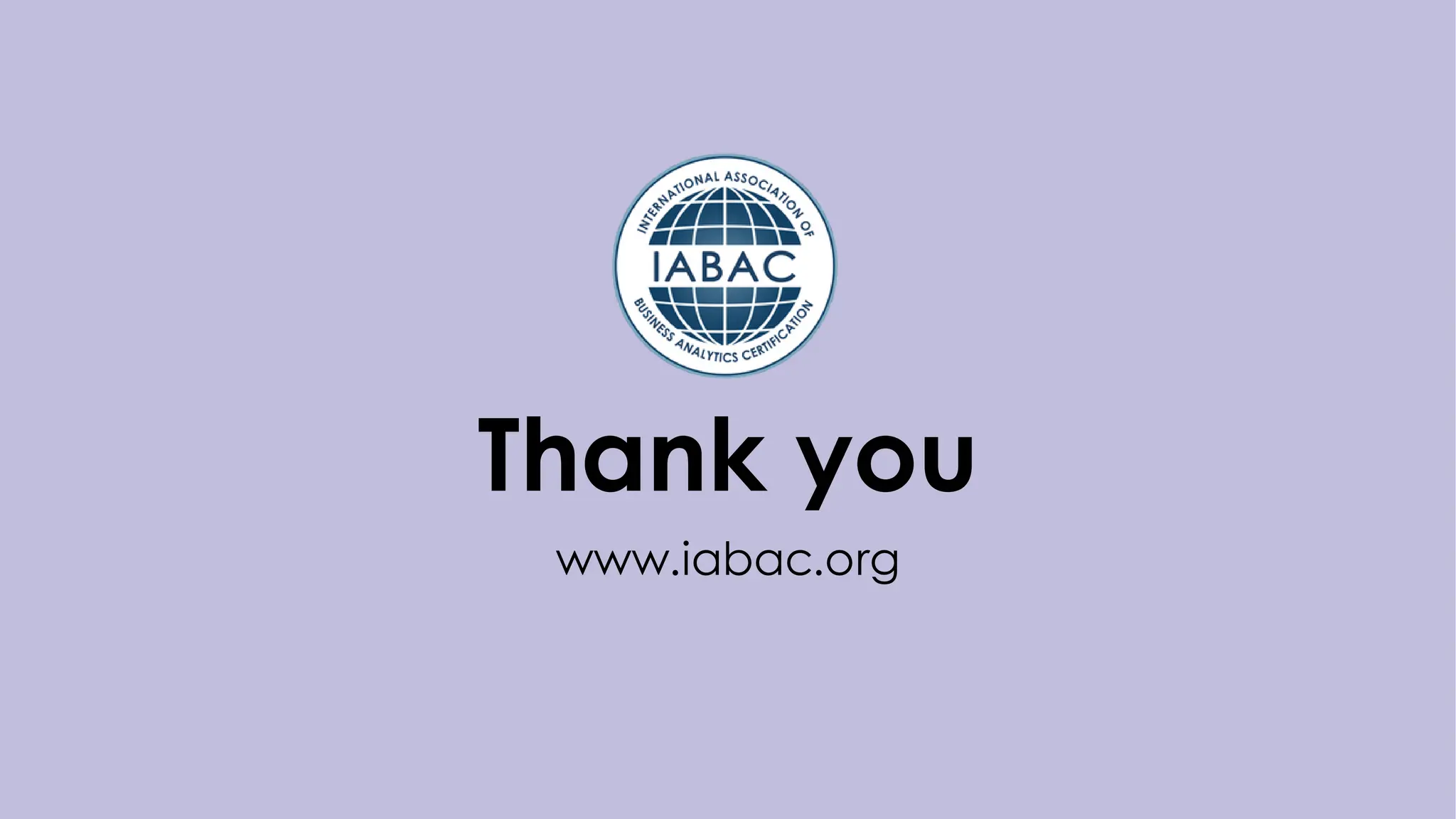 Thank you
www.iabac.org
 