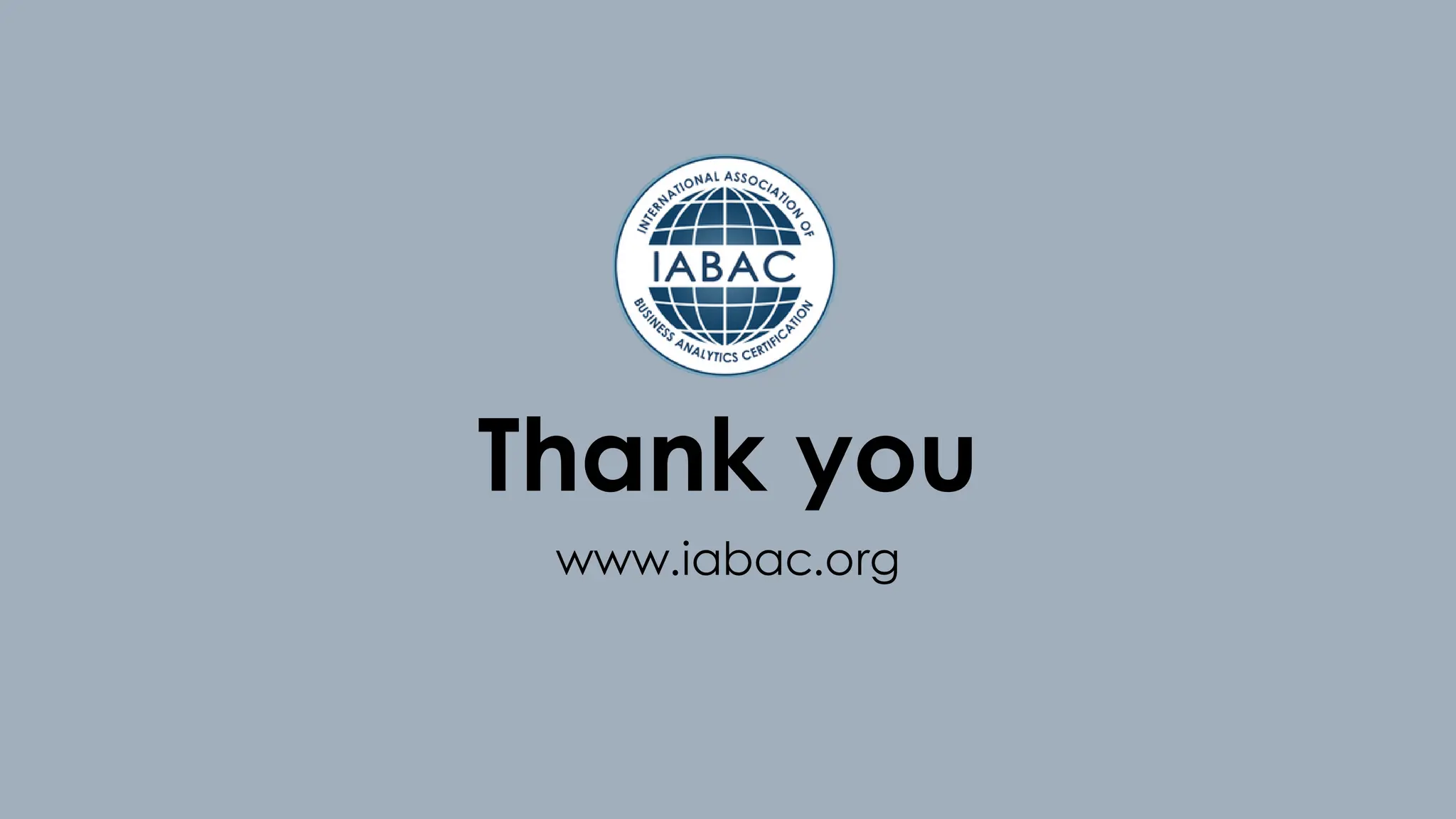 Thank you
www.iabac.org
 