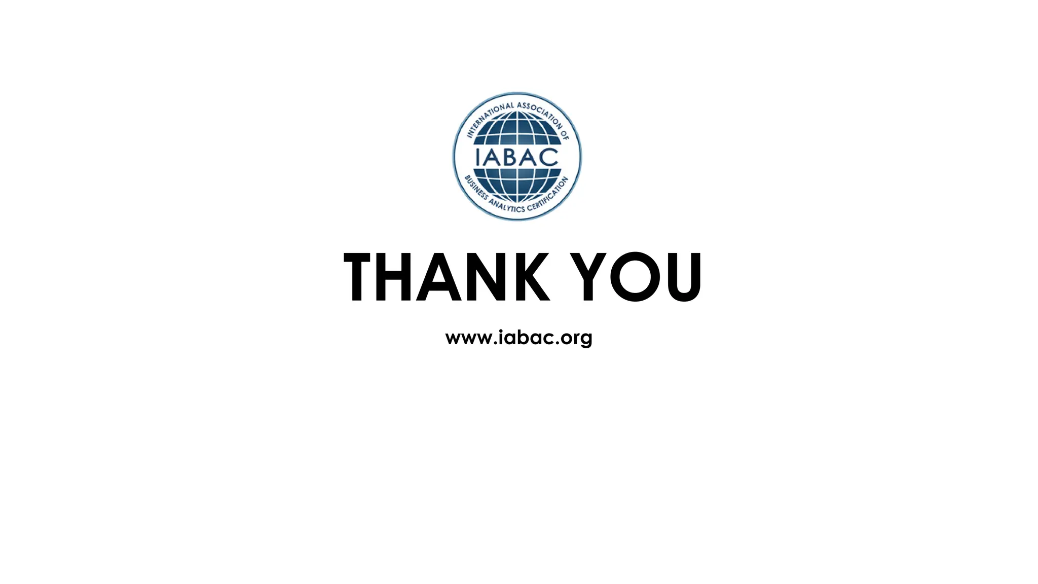 THANK YOU
www.iabac.org
 