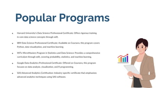 Specialized Data Science Certificate Programs PPT Specialized Data Science Certificate Programs PPT