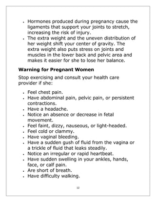 Physical Exercises for Pregnant Women | PDF