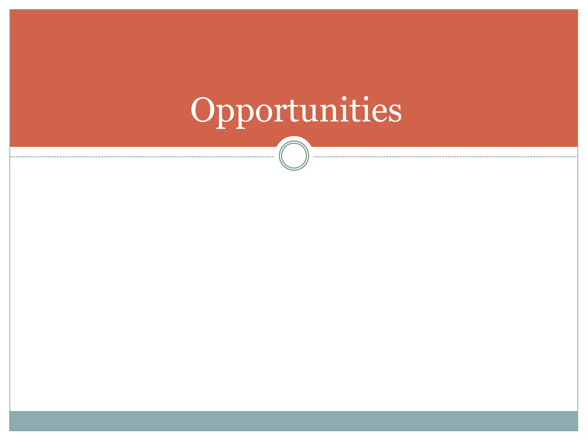 Opportunities
 