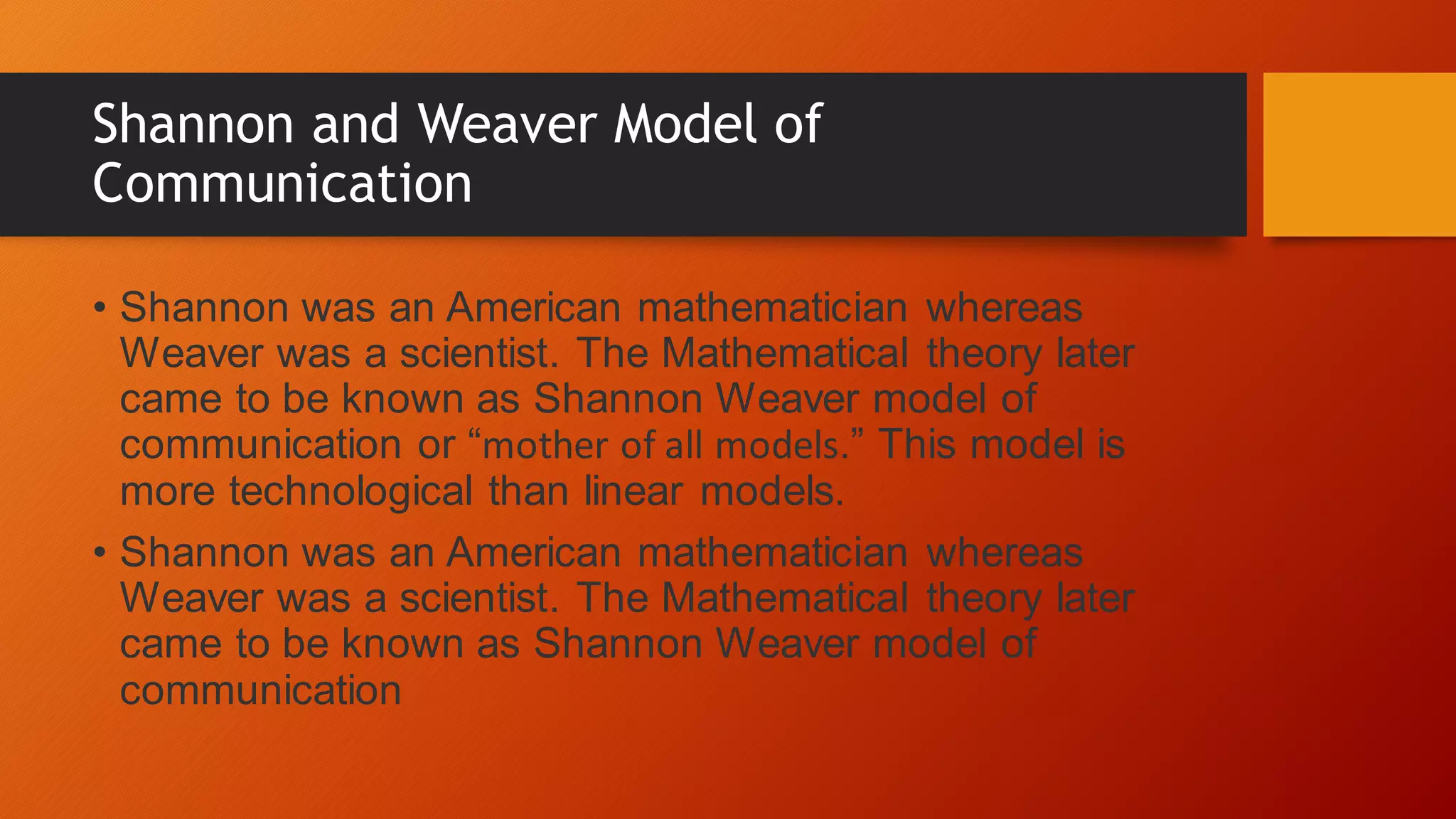 Shannon and weaver model of communication | PDF | Email | Internet