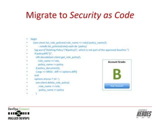 Migrate to Security as Code
 