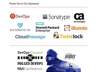 Thank You to Our Sponsors
 