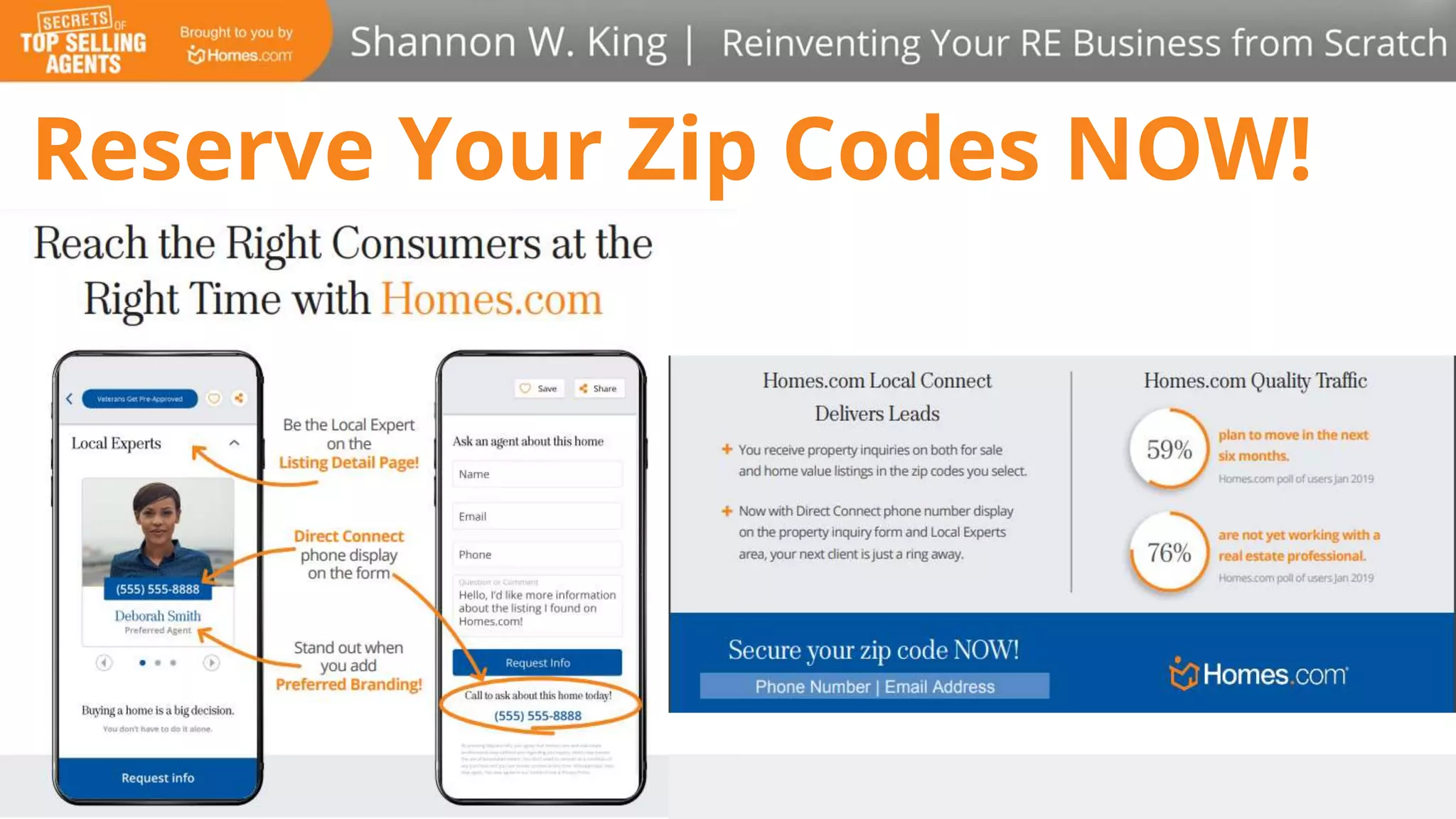 Reserve Your Zip Codes NOW!
 