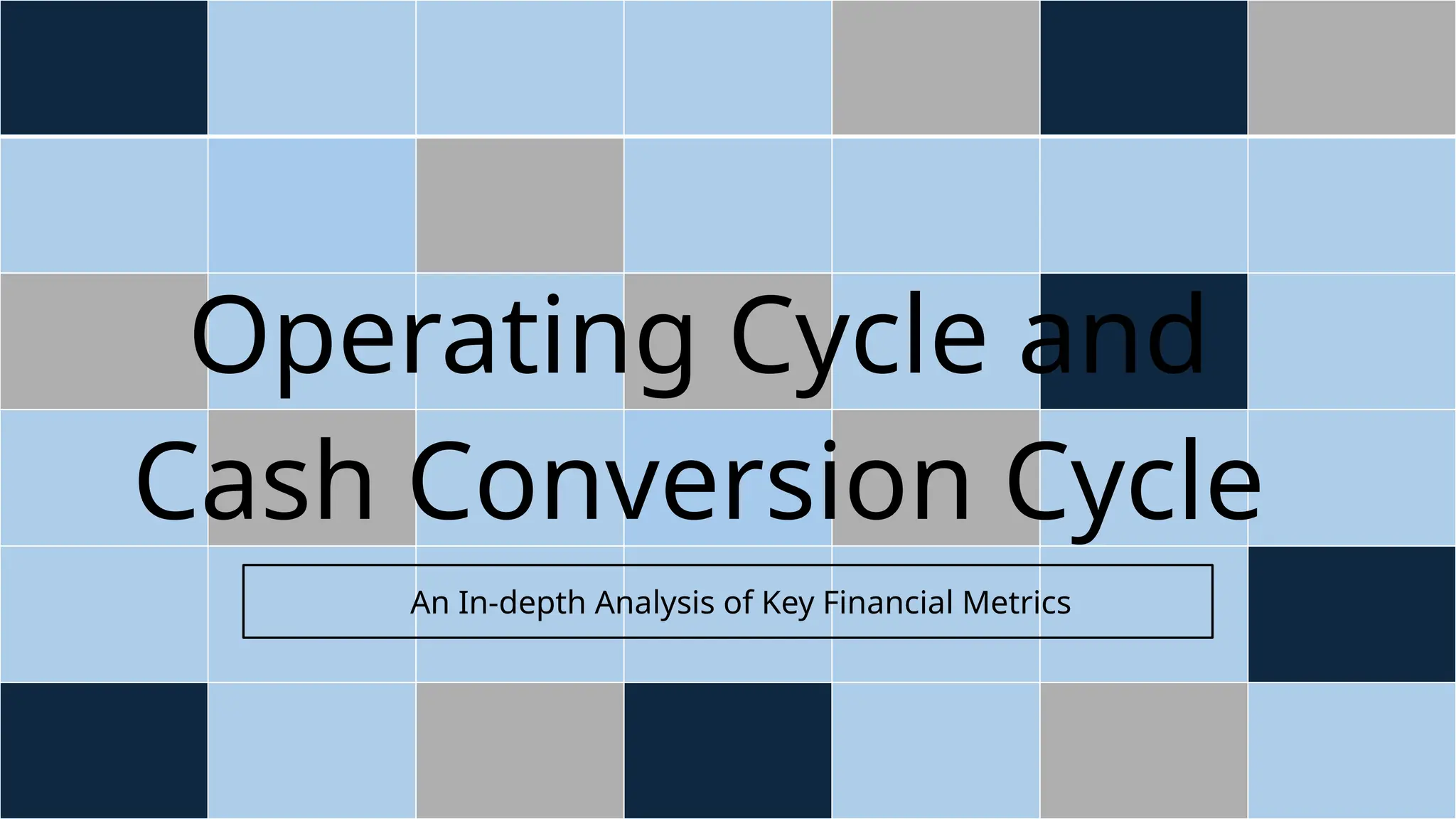 Operating Cycle and Cash Conversion Cycle/FM/4th SEM/BBA/BU | PPTX