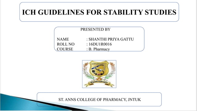ICH guidelines for stability studies | PDF | Pharmaceutical Industry ...