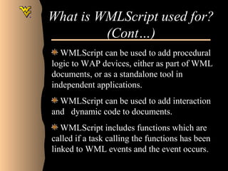 WML Script by Shanti katta | PPT