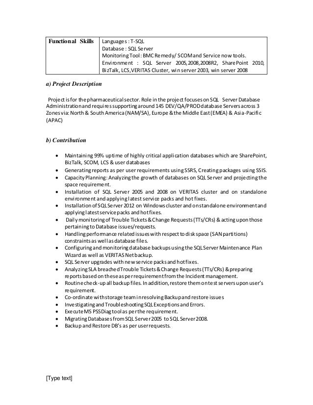 Resume T Sql t sql resume resume ideas Resume T Sql t sql resume resume ideas