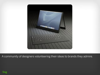 A community of designers volunteering their ideas to brands they admire.
 