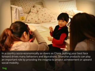 In a country socio-economically as divers as China, putting your best face
forward drives many behaviors and aspirations. ...