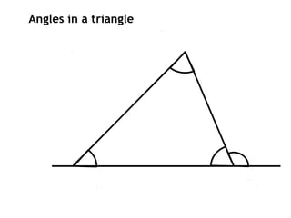 Angles in a triangle
 