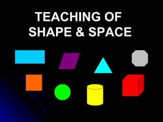 TEACHING OF  SHAPE & SPACE 