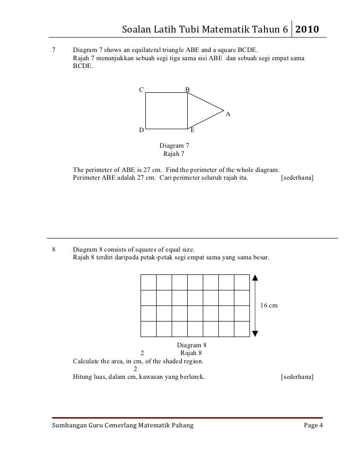 Soalan Latih Tubi Matematik Tahun 2 - New Sample n