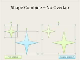 Shape Combine – No OverlapFirst SelectedSecond Selected