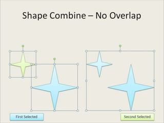 Shape Combine – No OverlapFirst SelectedSecond Selected