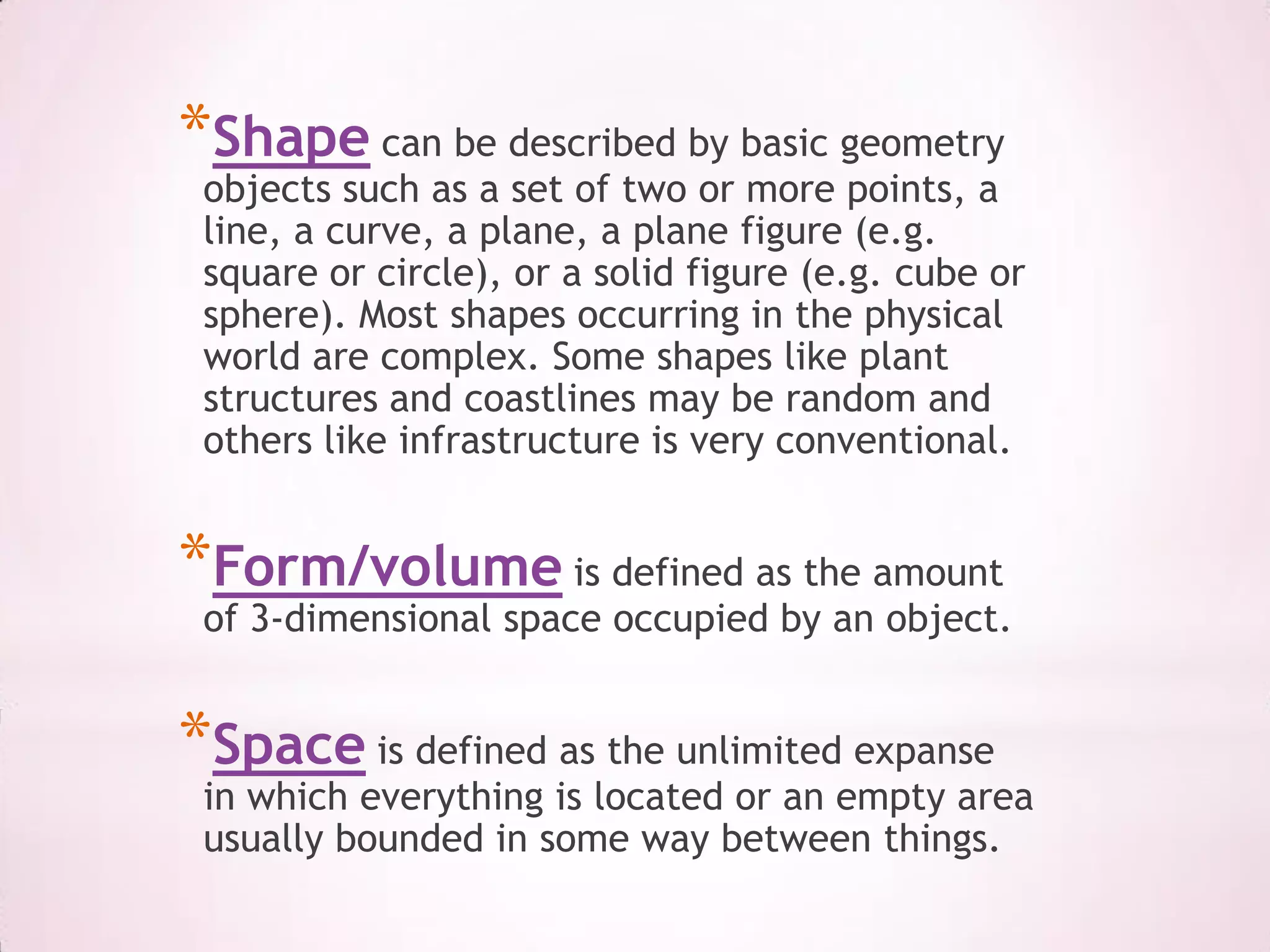 Shape form and space | PPTX
