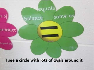 I see a circle with lots of ovals around it.
 