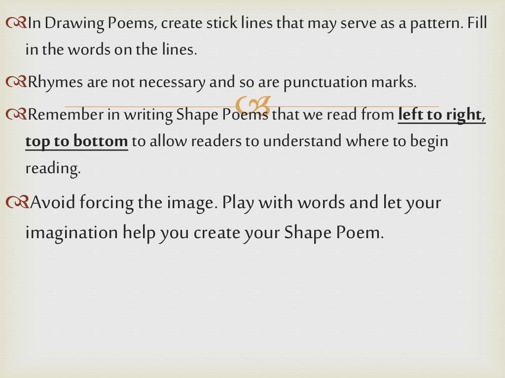 Shape poem ppt