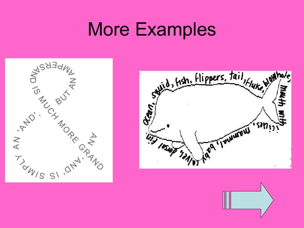 How to write a concrete poem image