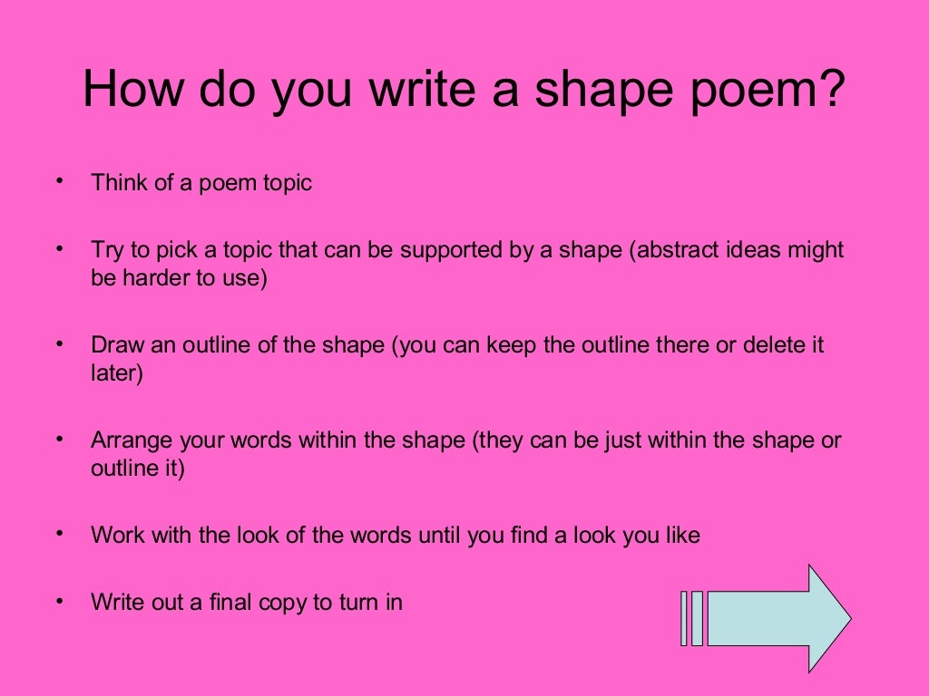 Shape poems (1)