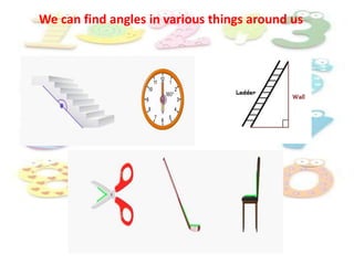 We can find angles in various things around us
 