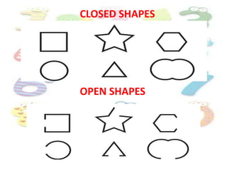 OPEN SHAPES
CLOSED SHAPES
 