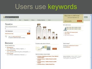 Users use keywords
 