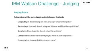 44
IBM Watson Challenge - Judging
 